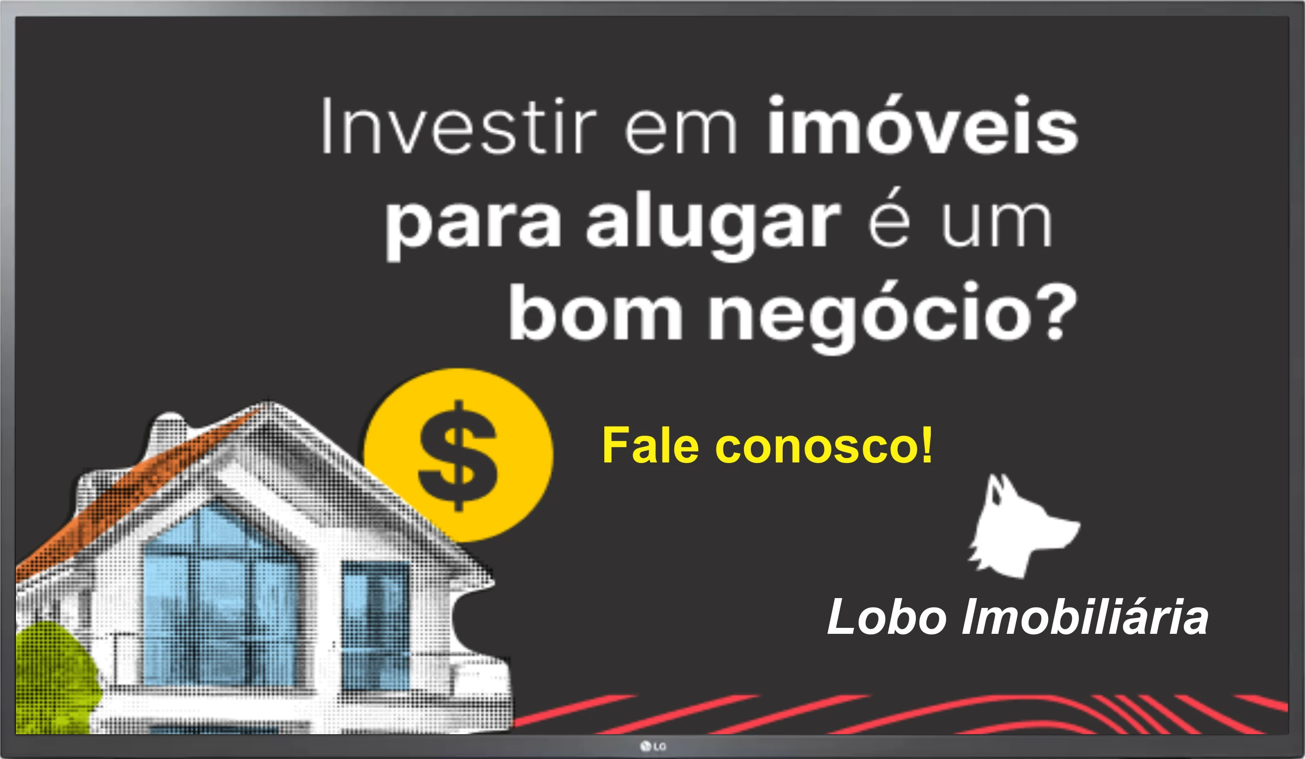 Demonstração de sistema exibindo anúncios de empresas parceiras em tela de atendimento