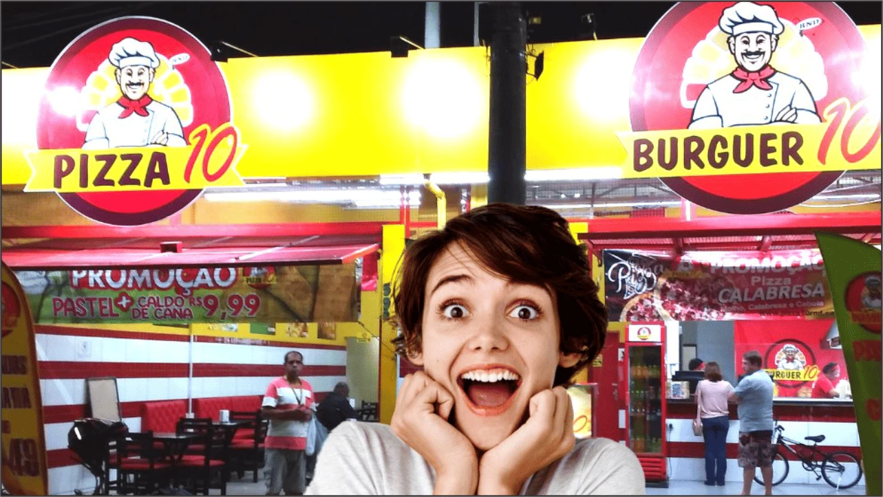 Fachada do Pizza 10 e Burger 10